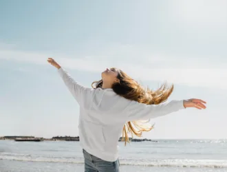 photo of a happy woman